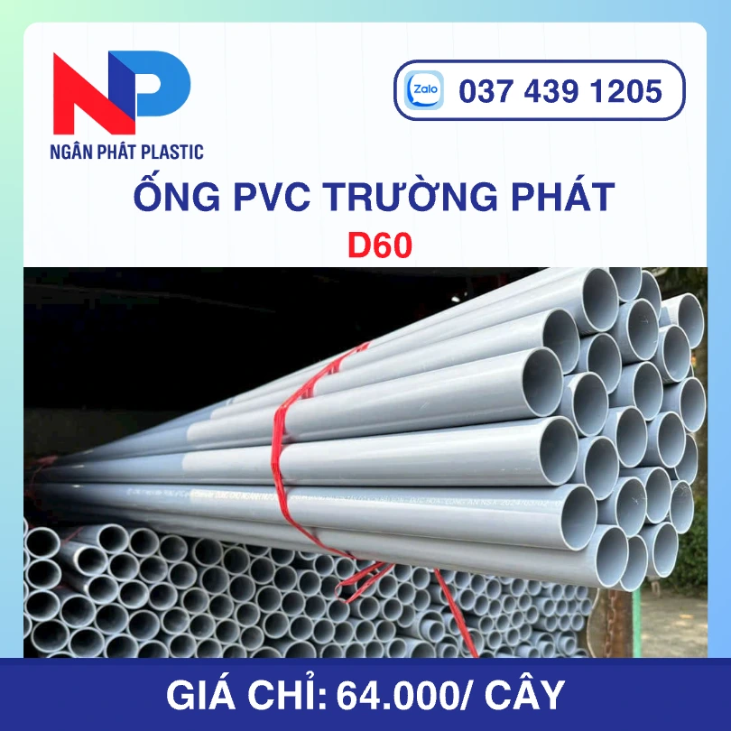 Ống Nhựa uPVC D60 Trường Phát